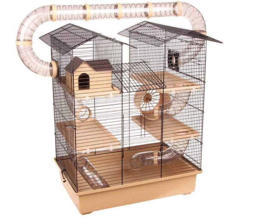 DUŻA NOWA Klatka dla chomika ZESTAW z tunelami domek dla gryzoni