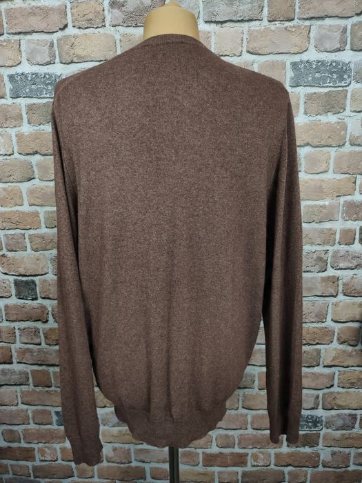 Męski sweter wełna kaszmir jedwab made in italy xl