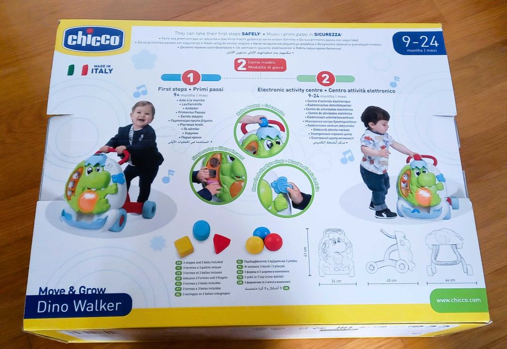 Andarilho Chicco Primeiros Passos Dino (NOVO)