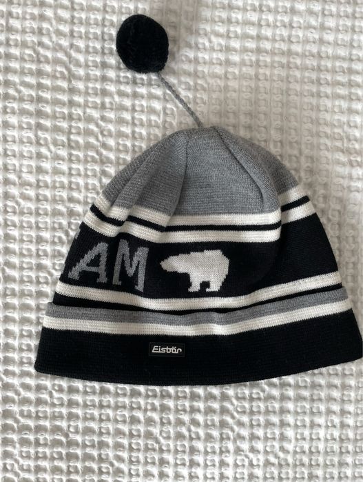 Eisbar czapka zimowa narciarska czarna niedźwiedź modna unisex