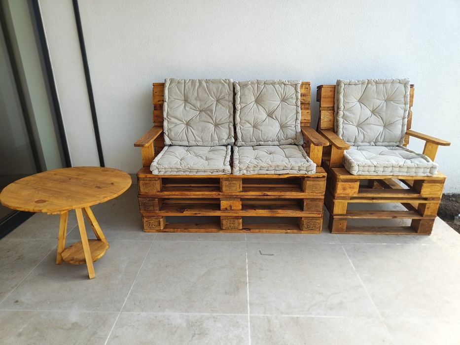 Conjunto  jardim em paletes