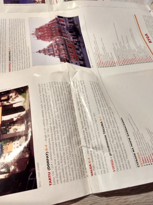 Mapa turystyczno - samochodowa Litwa, Łotwa, Estonia