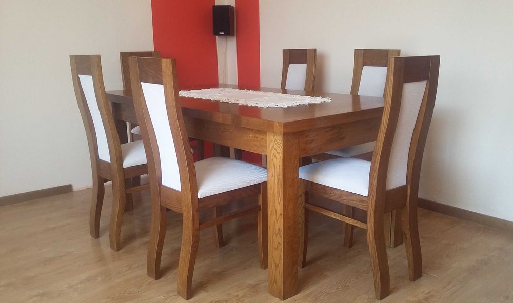 Stół rozkładany drewniany dębowy