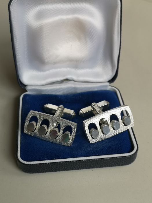 spinki do mankietów srebro vintage