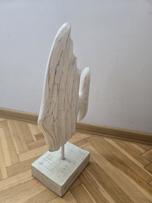 Ryba drewniana bielona