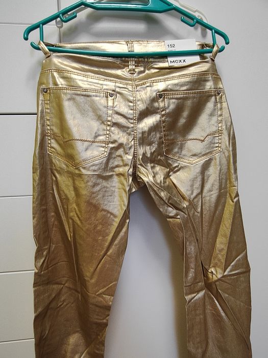 Брюки позолоченные.  Mexx! 152 skinny fit.  И 122  Яркие штаны. Тренд