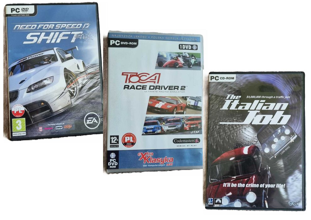 GRY: PC NEED FOR SPEED- SHIFT,Toca Race Driver 2,The Italian Job