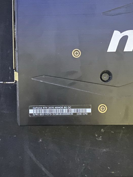 rtx 2070 MSI armor 8GB OC