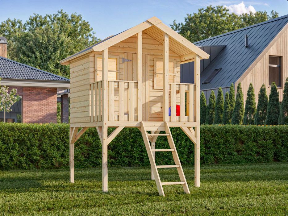 Drewniany domek dla dzieci, domek dla dzieci TOBY 1,8 x 1,9 m