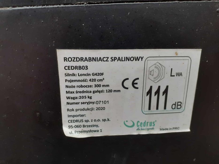 Rębak spalinowy cedrus rb03