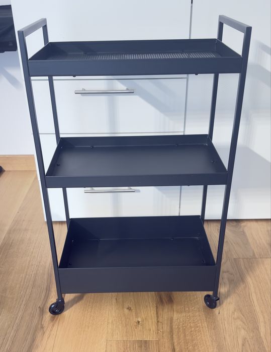 NISSAFORS wózek czarny 50,5x30x83cm Ikea