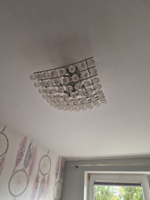 Lampa sufitowa srebrna