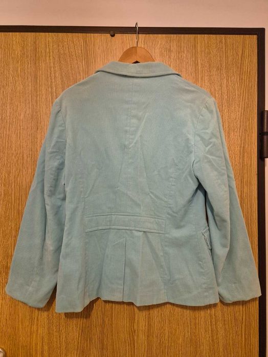 Blazer de senhora em bombazine turquesa Triangulo