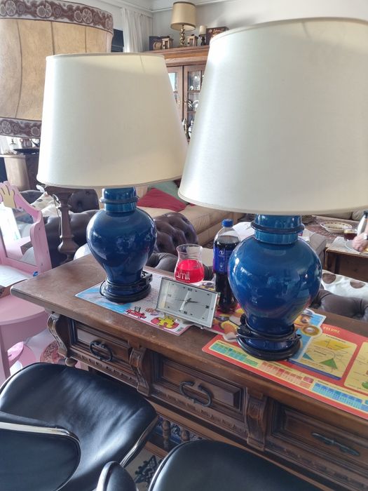 Lampy ceramiczne z Francji lata 1950