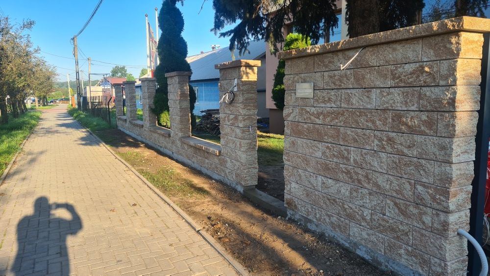 Ogrodzenia klinkierowe joniec pustaki łupane gładkie panele