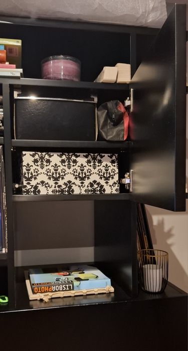 Móvel secretária/escrivaninha, tampo basculante e estante