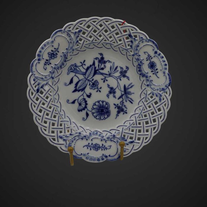 Talerz wzór cebulowy Miśnia Meissen ażurowy 1860/1924 b41/051824