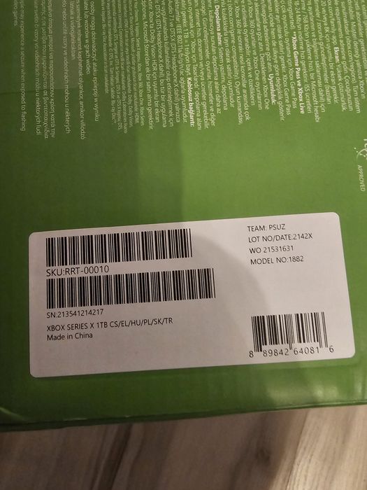 Konsola X box series X ORG Pad dysk SSD 1tb z napędem Blu-ray 4k 120fp