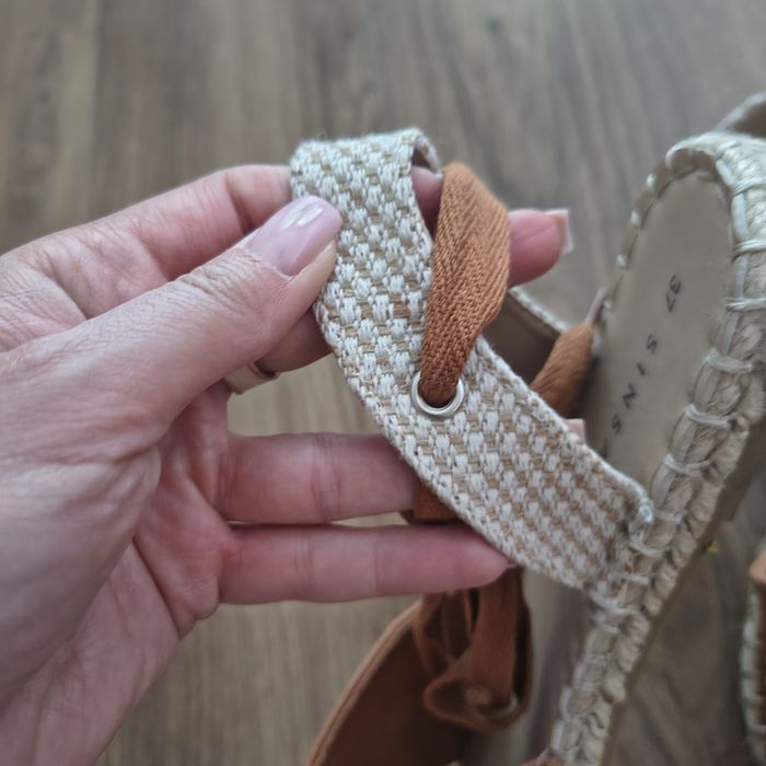 Espadryle sandały baleriny brązowe nowe