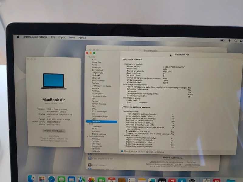 MacBook Air 13 2020 A2179 | 8/256GB | Nowa bateria | Pudełko | Igła
