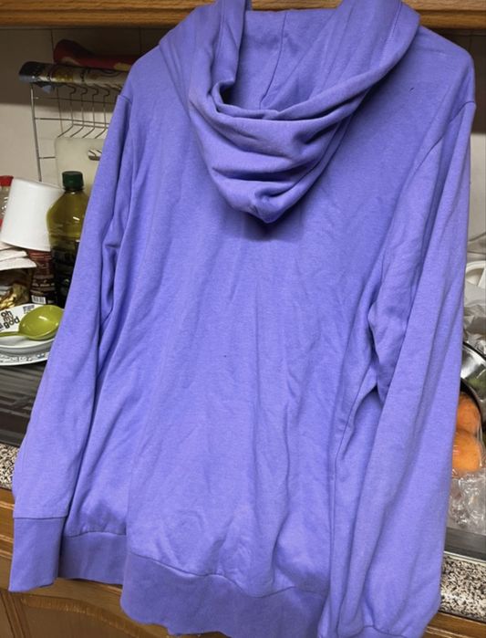 Sweatshirt GAP lilás xl com fecho e bolsos