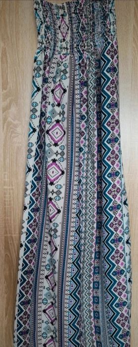 Sukienka bandeau Atmosphere, boho, etno, bez ramiączek, M