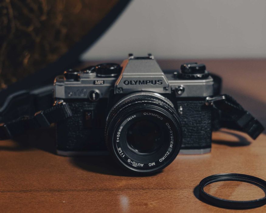 Olympus OM10 com 2 Lentes e acessórios