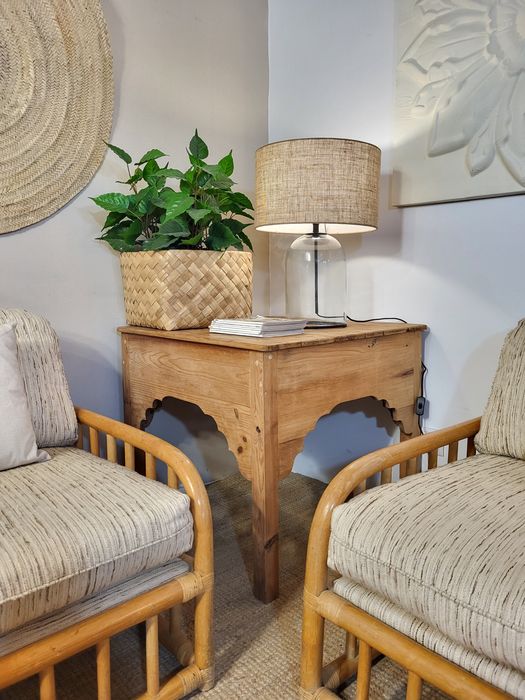 2 poltronas, cadeirao, sofa, bambu, mesa, vintage, rústico