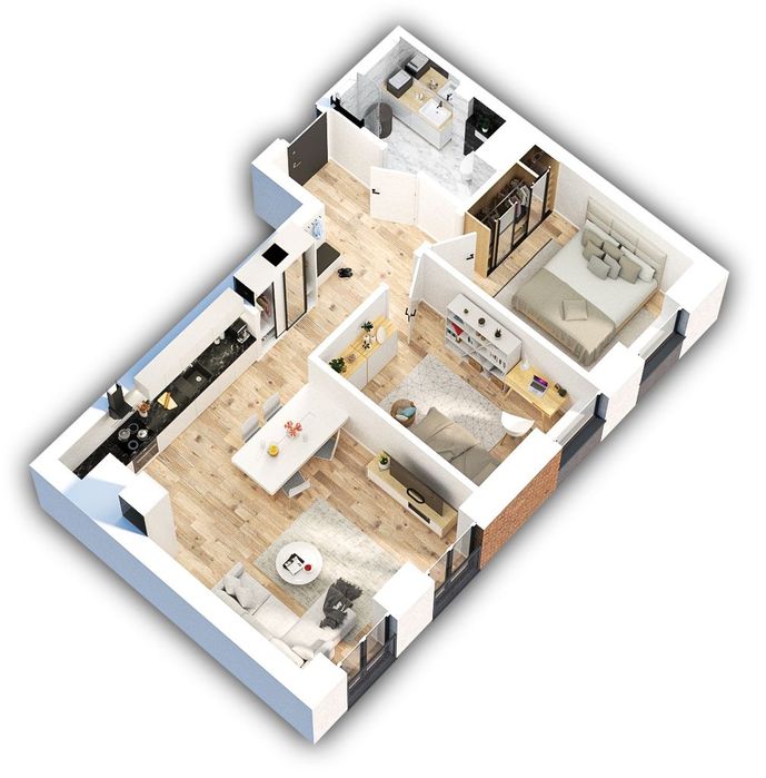 Nowe trzypokojowe mieszkanie