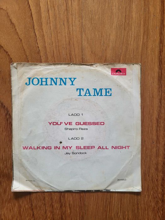 Vinil | You've Guessed / Walking In My Sleep All Night, Johnny Tame