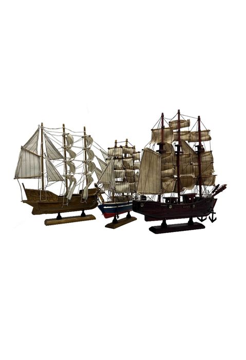 LOTE 10 Barcos decorativos artesanais