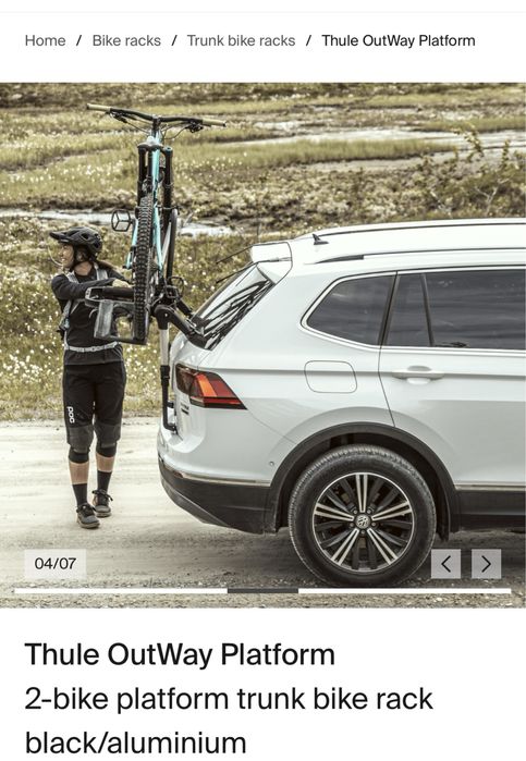 Thule 591 532 598 поперечини велокріплення фаркоп велобагажник Тюле
