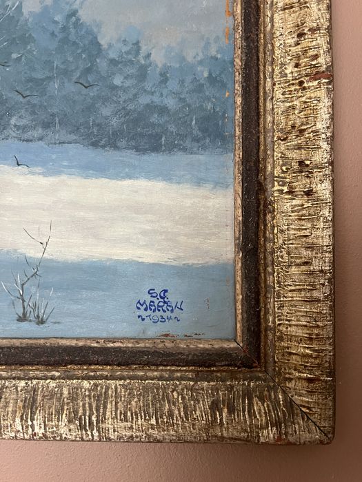 Картина маслом Густав С. Маран «Тіні холодної тиші» 1934 р. — чеський