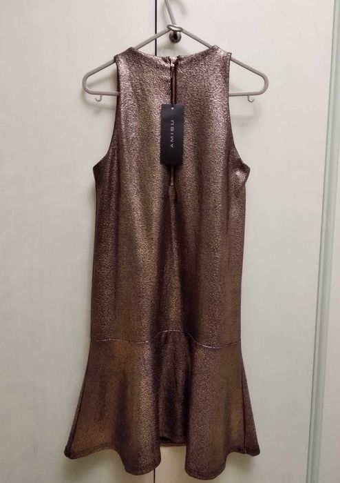 Сукня золота з блиском платье золотое с блеском нарядное XS/XXS
