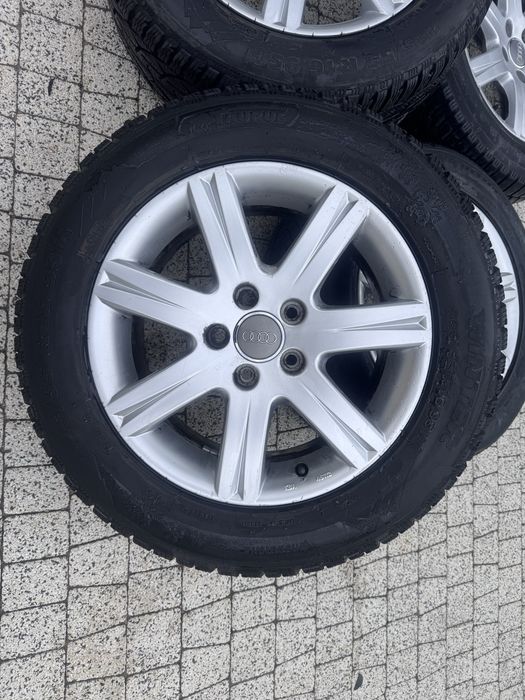 Koła alufelgi 16” Audi 5x112 z oponami zimowymi 225/55/16