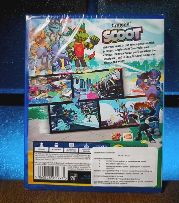 Crayola Scoot PS4 / PS5 - hulajnoga, gra sportowa dla dzieci