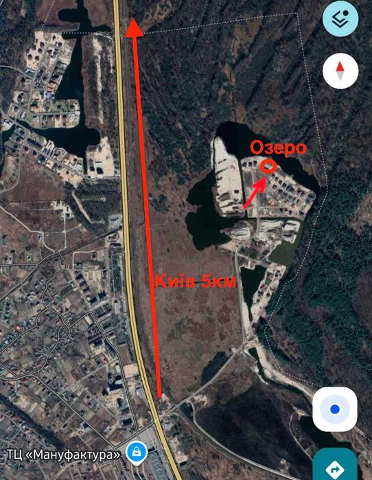 Будинок з видом на озеро і ліс. Ходосівка, без заторів