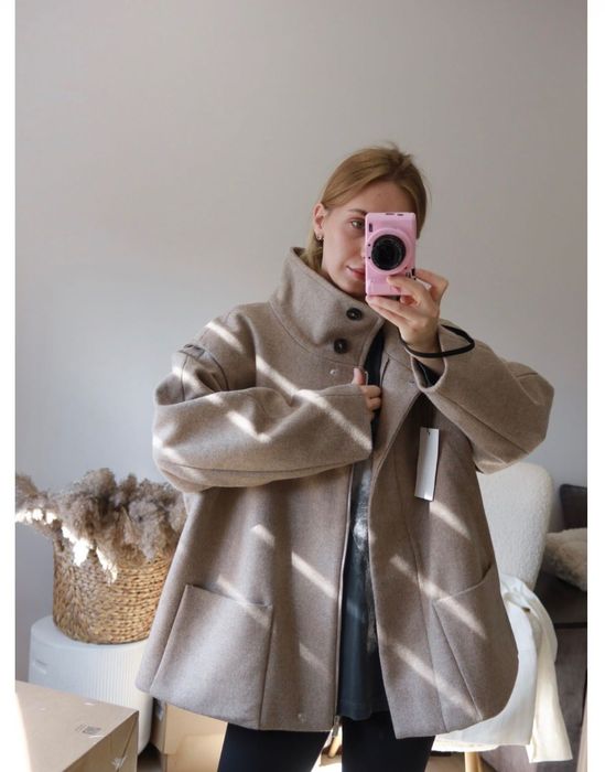 пальто коротке Zara, вовна, M, L