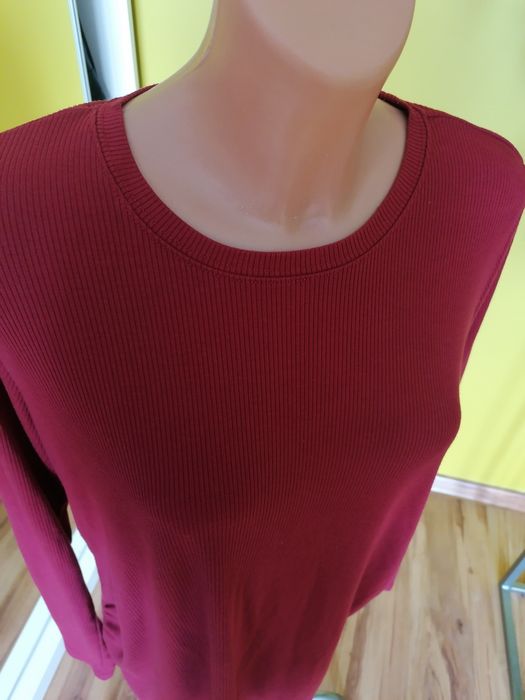 Swetr bluzka wiśniowa bordowa h&m XL
