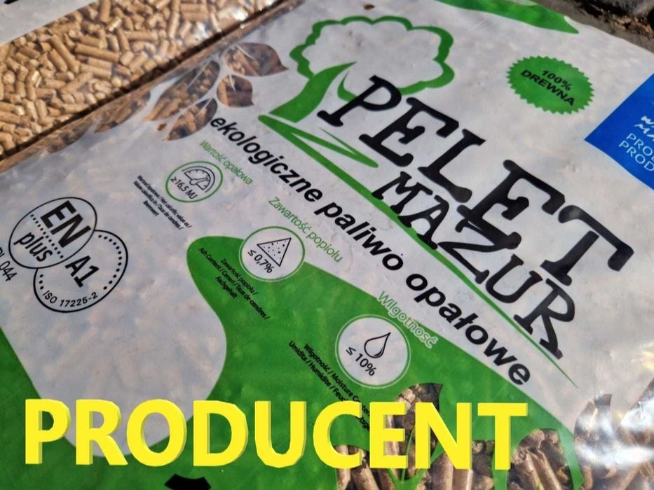 PELLET pelet drzewny całe podlaskie MAZUR Nr.1  towar od ręki !