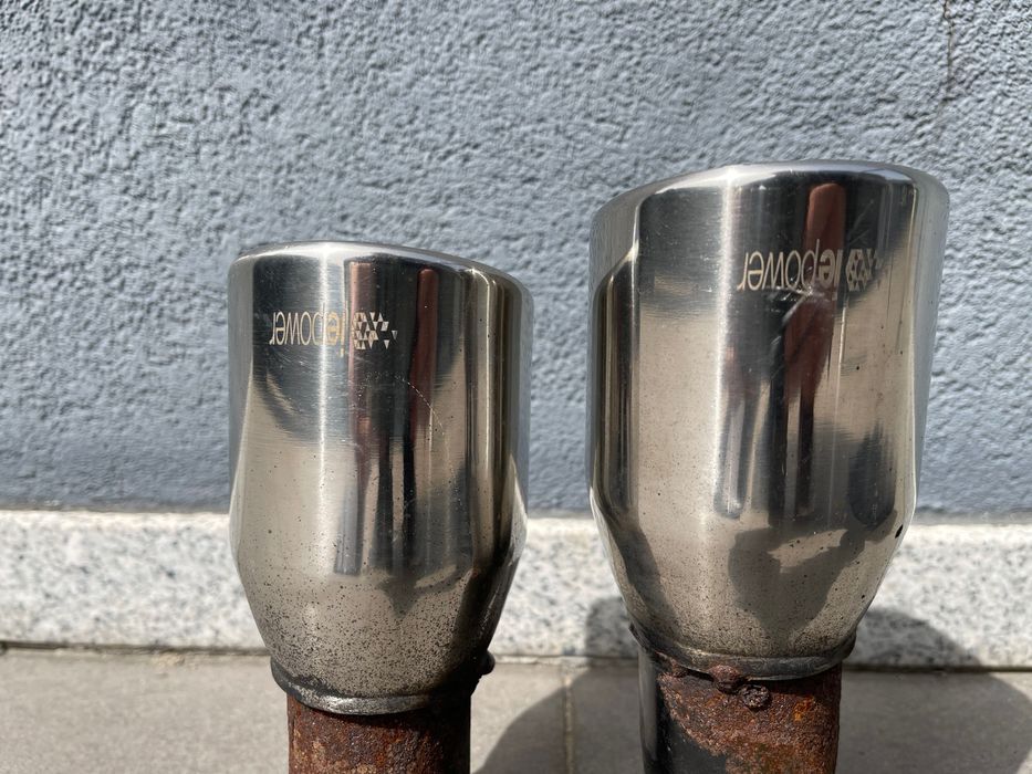 Ponteiras IE POWER inox redondas 80mm