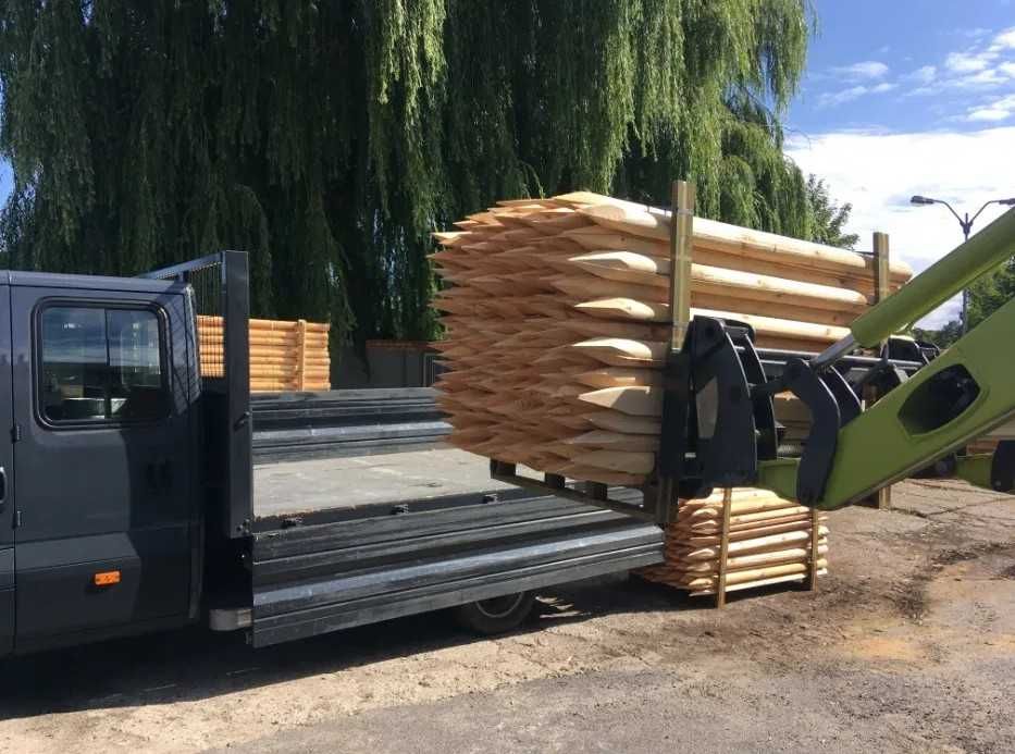 Paliki słupki drewniane do stabilizacji drzew fi5cm dł250cm ze Swadzimia słupki do drzewek, słupek 2,5m, słupki do podparcia drzewek, słupki drewniane
