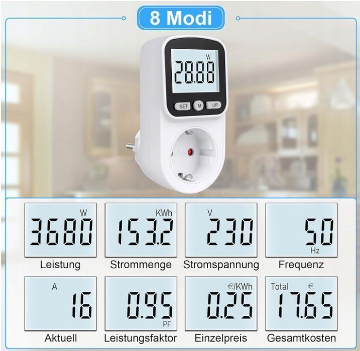 Miernik Prądu Do Gniazdka Watomierz Biały