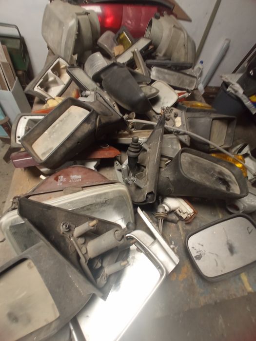 Lote de ópticas e lâmpadas antigas
