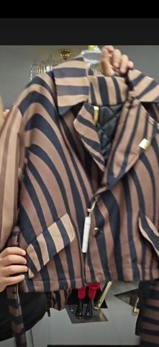 Kurtka plaszcz krótki la monne s zebra karmel Paris