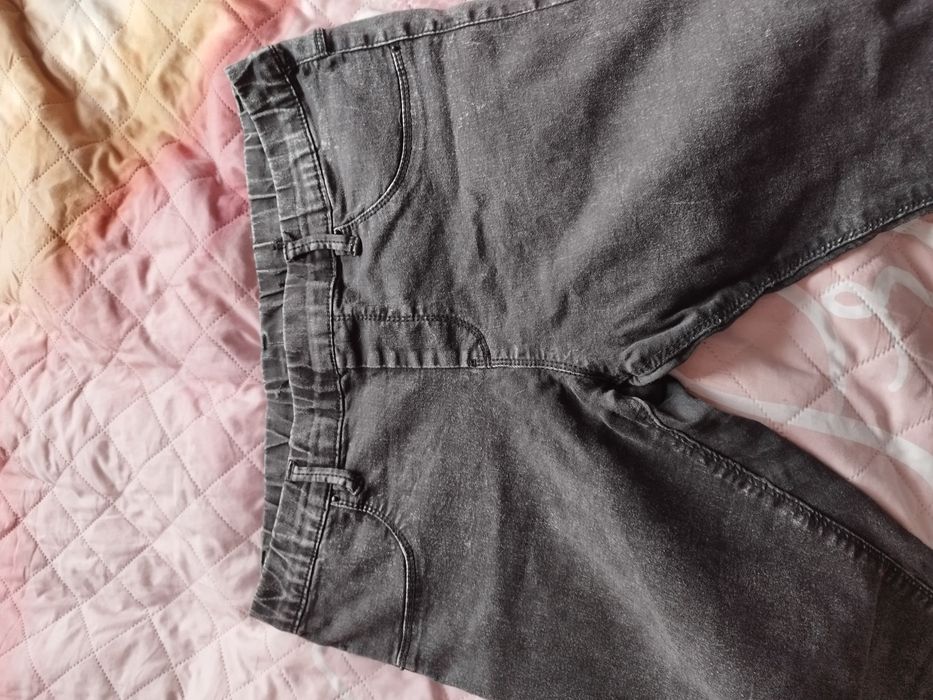 Spodnie czarne rurki jeansowe 42 xl