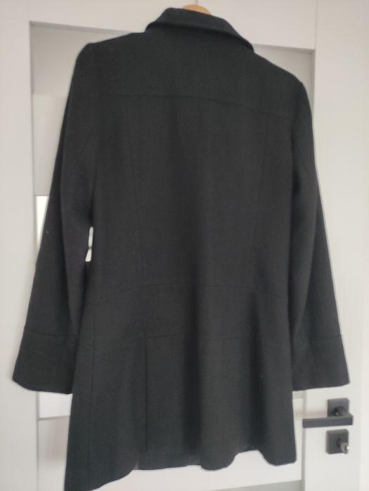 Czarny, wełniany płaszcz / Topshop