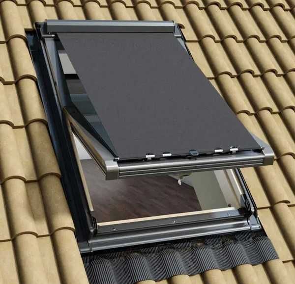 Markiza przeciwsłoneczna okna dachowe OKPOL AMZ szer 55 cm x 98-118cm