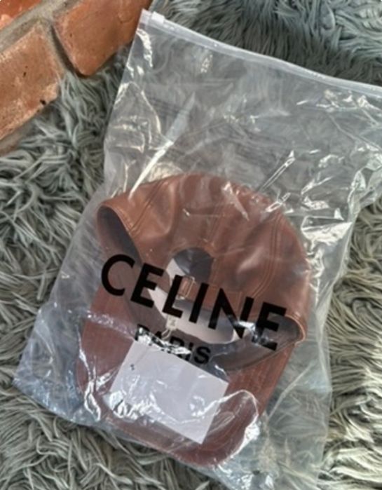 Czapka z daszkiem Celine eco skóra Logo nowa