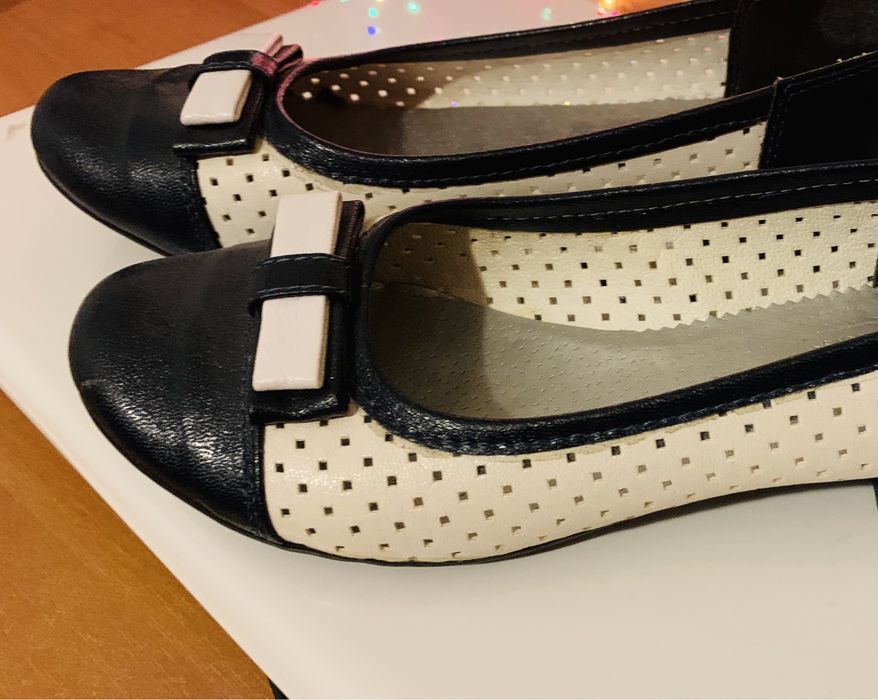 Baleriny Mirko-Unia nr 36, Balerinki Baletki bialo czarne swieta